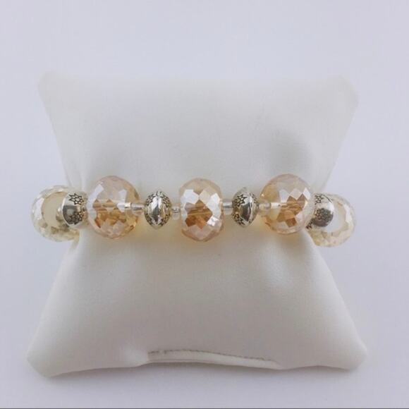 🌅Amber Glass and Silver Antique Style Handmade Women’s Bracelet - Picture 5 of 5